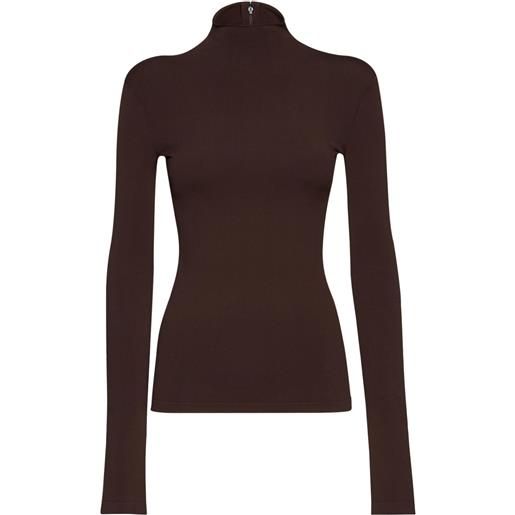 Ferragamo maglione a collo alto - marrone