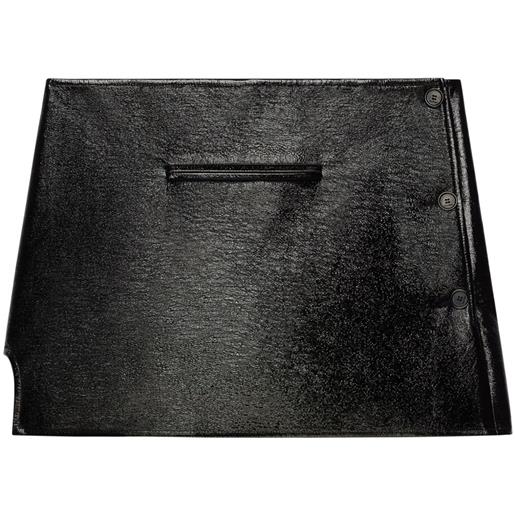 Courrèges minigonna oblique - nero