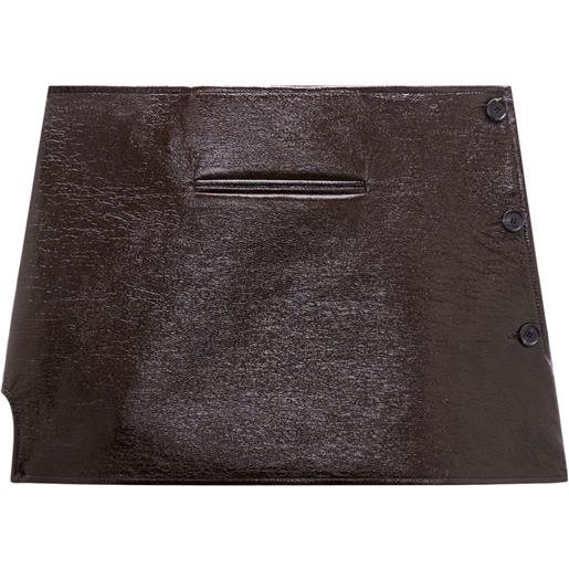 Courrèges minigonna oblique - marrone