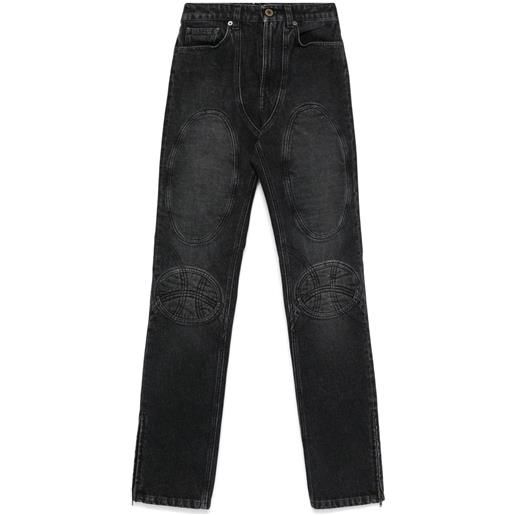 Jean Paul Gaultier jeans con laccetti - nero