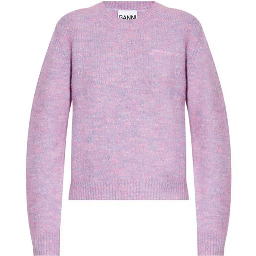 GANNI maglione con effetto mélange - rosa