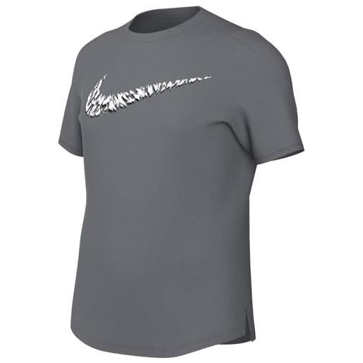 Nike girl's shirt g nk one ss top gx vnr, smoke grey, fn9019-084, l