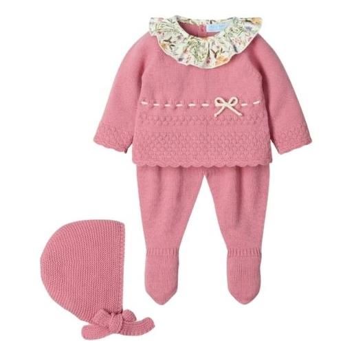 Mac Illusion completo nascita neonato in misto lana - fiori