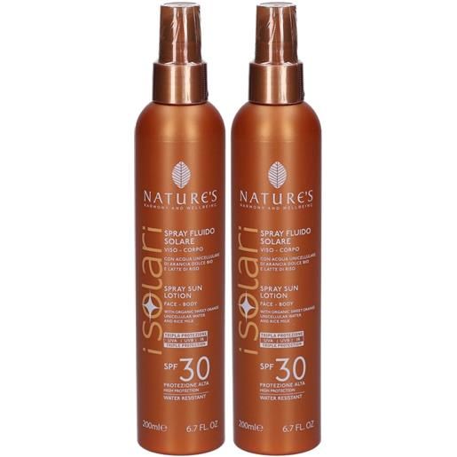 Bios Line SpA nature's i. Solari spray fluido solare spf 30 set da 2 2x200 ml