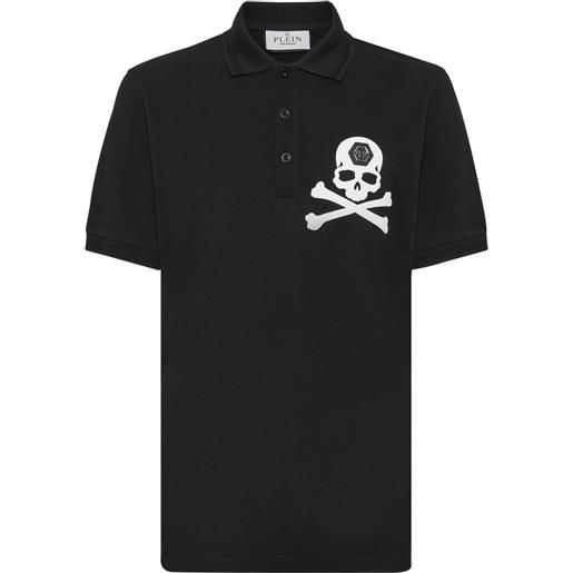 Philipp Plein polo con stampa - nero