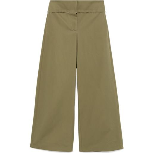 Alexander McQueen pantaloni a gamba ampia - verde