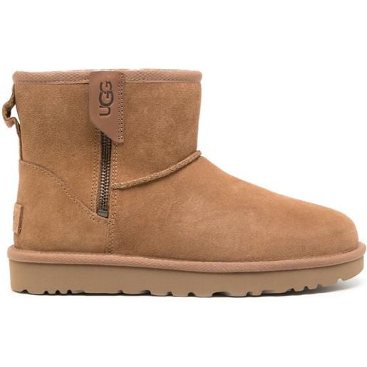 UGG stivali classic mini bailey con zip - marrone