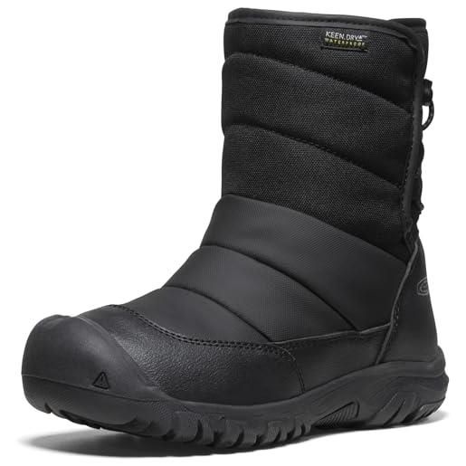 KEEN puffrider waterproof, stivali da neve, black/steel grey, 37 eu