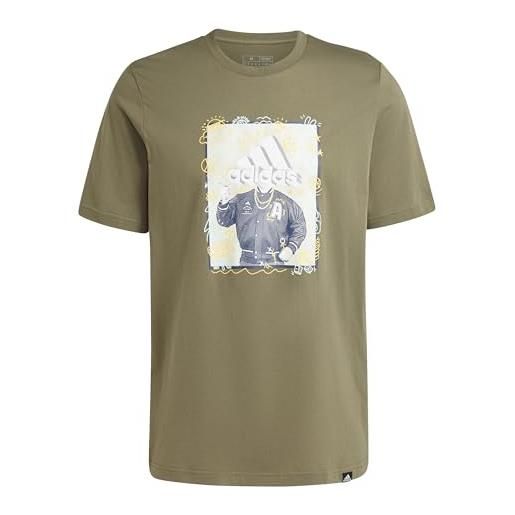 Adidas uomo doodle graphic tee, white, l