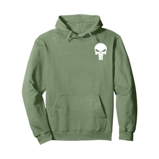 Marvel punisher classic skull symbol felpa con cappuccio