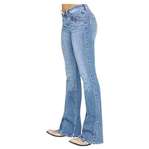 Lxitoler pantaloni in denim elasticizzato da donna jeans svasati da donna pantaloni svasati da donna jeans slim fit da donna jeans a vita bassa jeans a campana jeans da donna bootcut jeans larghi, 