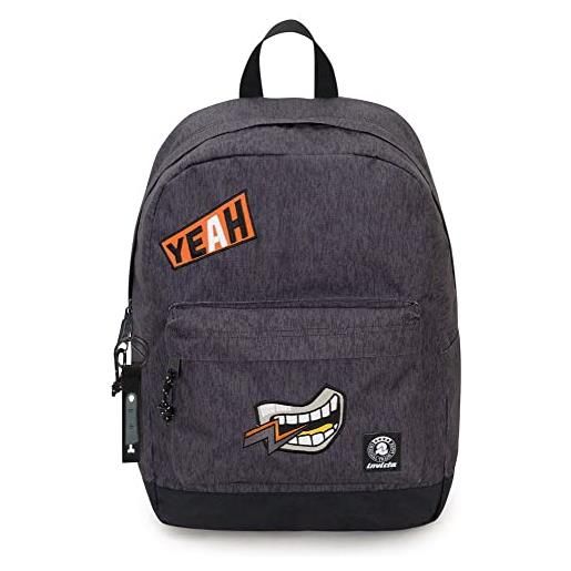 Seven zaino invicta - perky pack - grigio - 27 lt - tasca porta pc - scuola e tempo libero - americano