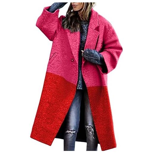 Cappotto Donna Curvy Invernale Cappotto Donna Rosa Casual