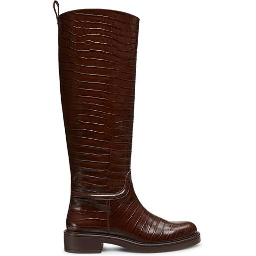 Stuart Weitzman celia riding boot walnut tonal