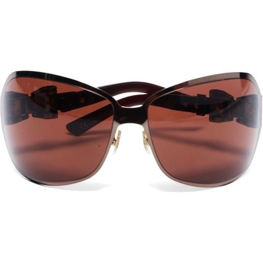 Gucci Pre-Owned - occhiali da sole a farfalla - donna - plastica - taglia unica - marrone