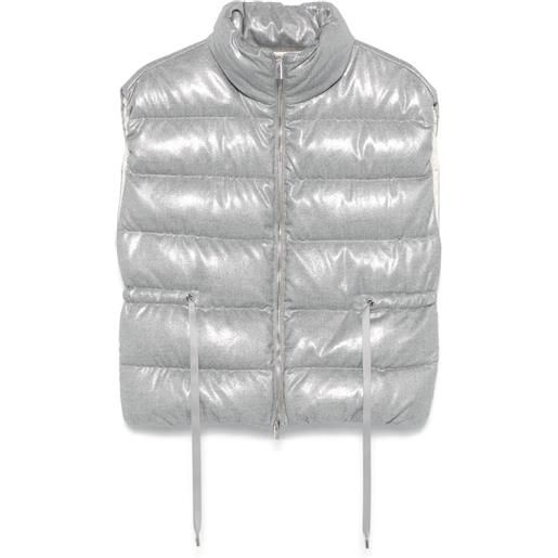 Peserico gilet lamé - grigio