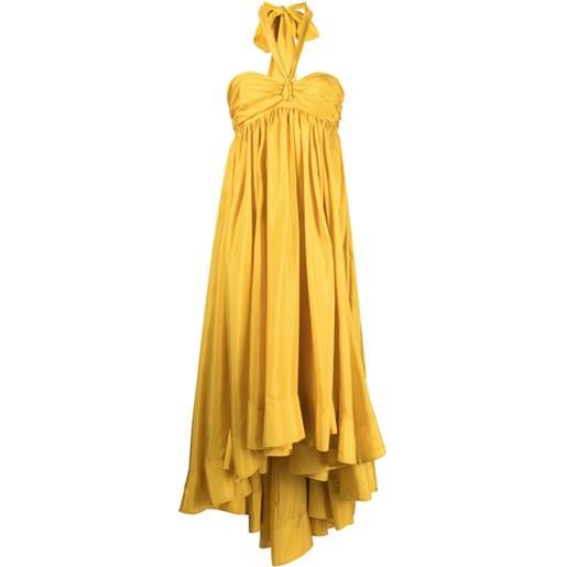 ZIMMERMANN abito devi con scollo all'americana - giallo
