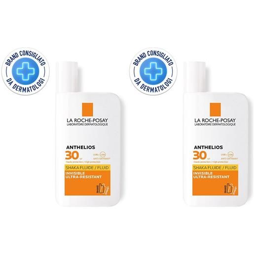 LA Roche Posay-Phas (L'Oreal) la roche-posay anthelios shaka fluido protezione solare ultra resistente spf 30 50 ml set da 2 2x50 lozione
