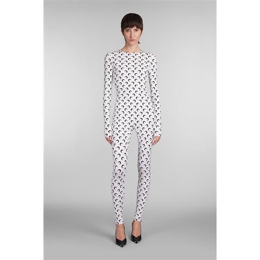 Marine Serre tuta in poliammide bianca