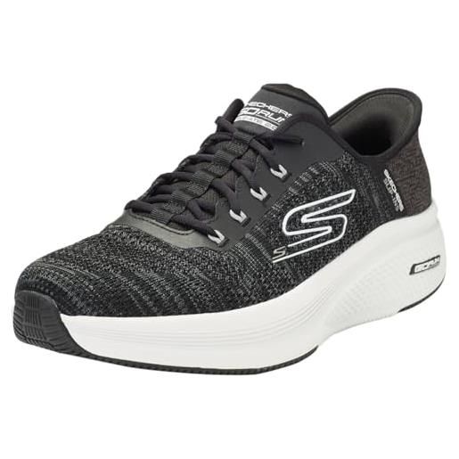 Skechers go run elevate 2.0, scarpe da ginnastica uomo, nero, 42.5 eu
