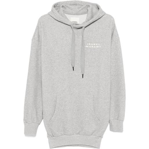 ISABEL MARANT felpa solena con cappuccio - grigio