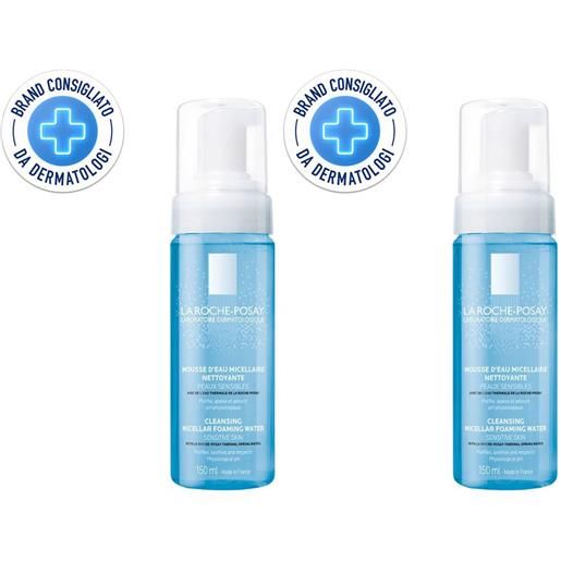 LA Roche Posay-Phas (L'Oreal) la roche-posay toleriane mousse d'acqua micellare detergente 150 ml set da 2 2x150 schiuma