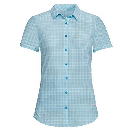 Vaude wo seiland ii, camicia donna, crystal blue, 36