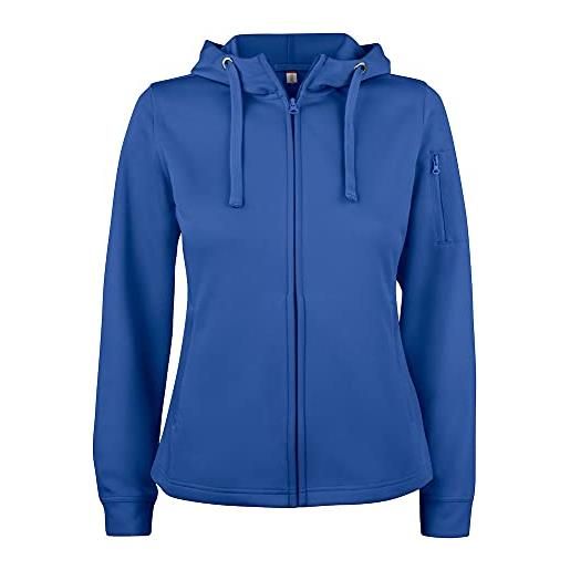 Cli. Que basic active hoody lady full zip felpa con cappuccio, blu marino scuro, m donna