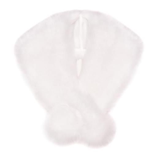 Futrzane siberian stola - coprispalle donna elegante - colli pelliccia ecologica (bianco siberian)