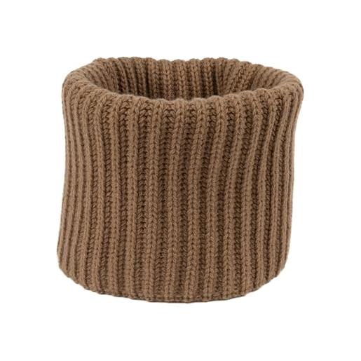 ENEA CASHMERE scaldacollo 100% cashmere uomo donna sciarpa invernale (dark camel)