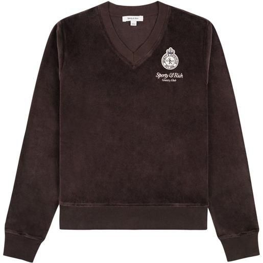 Sporty & Rich felpa crown - marrone