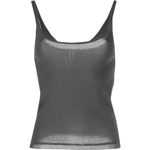 Low Classic canotta traforata - grigio