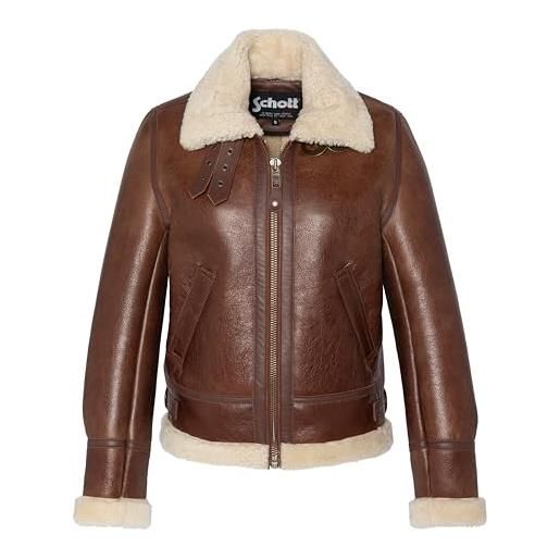 Schott NYC lcw1257 giacca in pelle, marrone, l donna