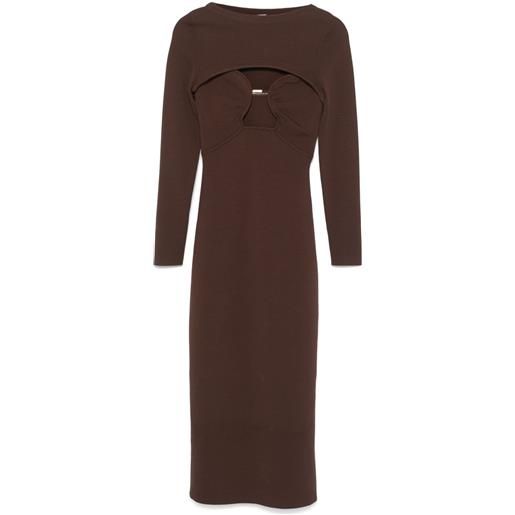 Cult Gaia abito midi jenny - marrone