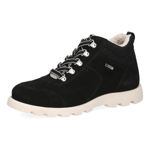 CAPRICE sneakers basse da donna foderate comode, blu (ocean comb), 38 eu