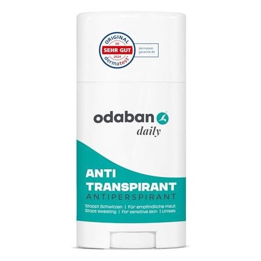 ODABAN ANTIPERPSPIRANT odaban antitraspirantedeodorante stick | protezione quotidiana contro la sudorazione | profumo discreto | deodorante per pelli sensibili | anti-sudore | 60 g