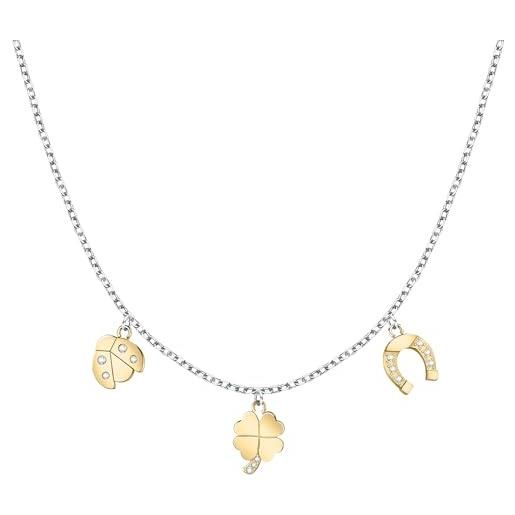 Morellato maia collana donna in acciaio, cristalli, ipg - sauy02