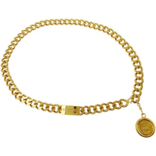 CHANEL Pre-Owned - cintura a catena medallion pre-owned 1994 - donna - placcatura in oro - taglia unica