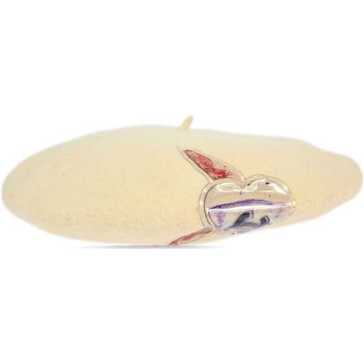 CHANEL Pre-Owned - basco camellia cc 1990-2000 - donna - lana - taglia unica - bianco