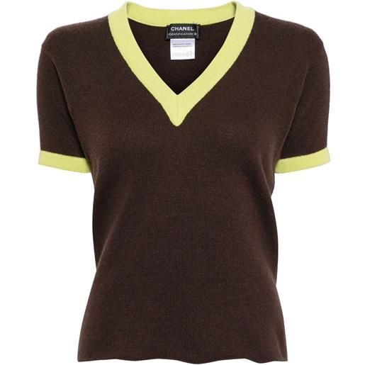 CHANEL Pre-Owned - top 2000 - donna - cashmere - taglia unica - marrone