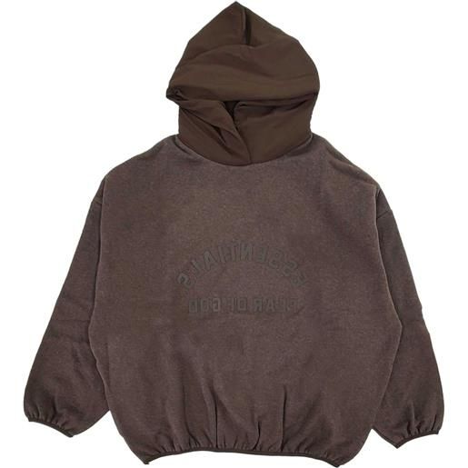 FEAR OF GOD ESSENTIALS felpa con stampa - marrone