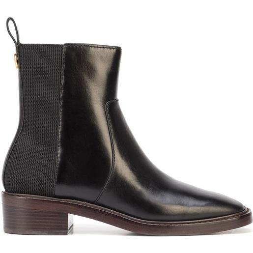 Tory Burch stivali chelsea con punta quadrata - nero