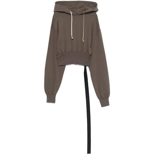 Rick Owens DRKSHDW felpa tatlin con cappuccio - grigio