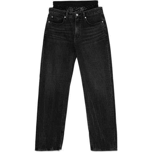 Alexander Wang jeans con design a più strati - grigio