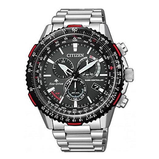 Citizen orologio cronografo eco-drive uomini con cinturino in acciaio inox cb5001-57e