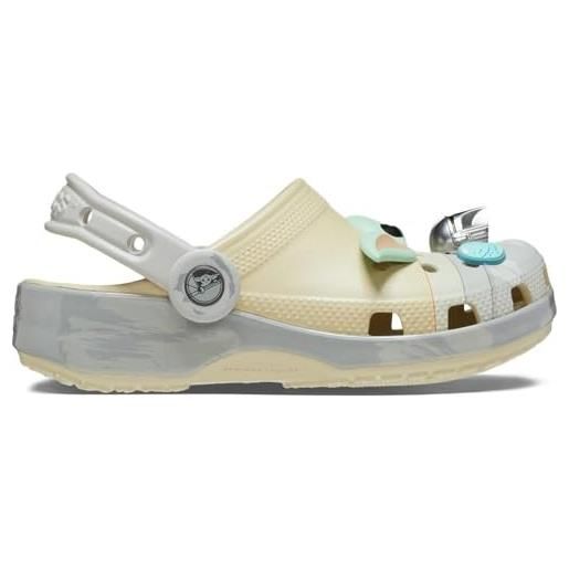 Crocs grogu classic clog k, zoccoli unisex - bambini e ragazzi, osso, 33/34 eu
