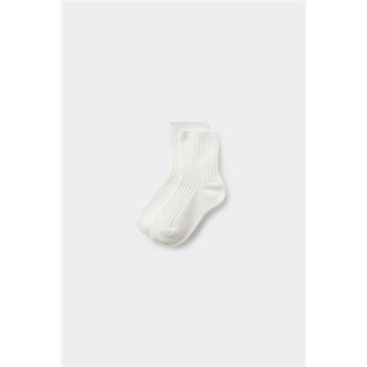 Tezenis calzini corti pesanti a coste bimba bambina avorio