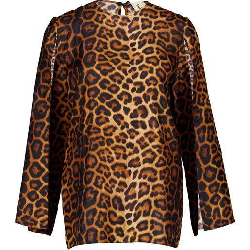 PAULA blusa con stampa - marrone