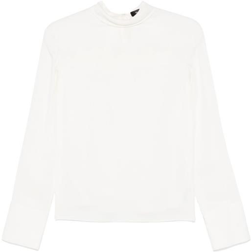 Theory blusa con dettaglio foulard - toni neutri