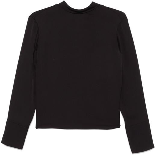 Theory blusa con dettaglio foulard - nero